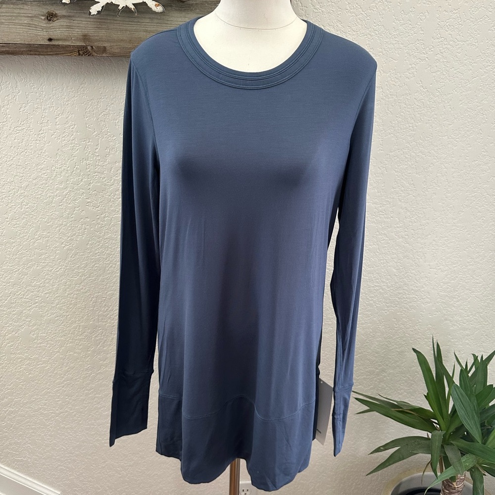 Lululemon Athletica‎ Rule The Day Blue Long Sleeve Tunic Top Ladies L NWT